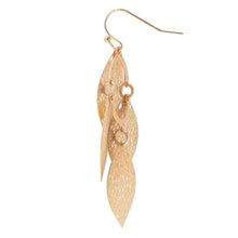 Gold Filigree Multi Layer Chandelier Leaf Earrings
