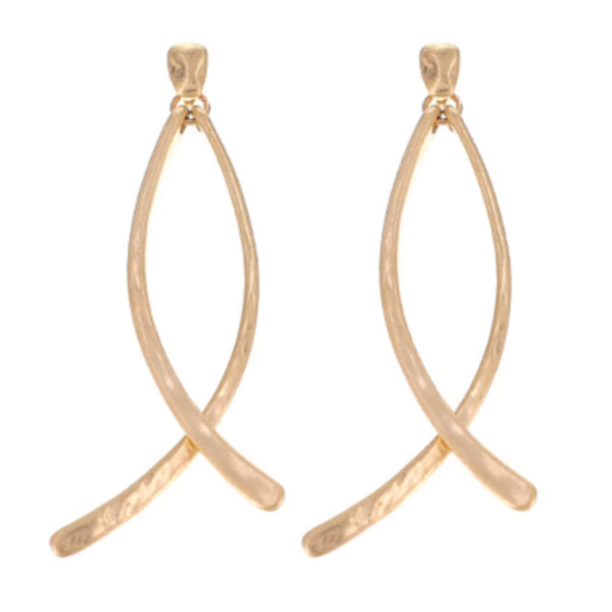 Curved hot sale bar earrings