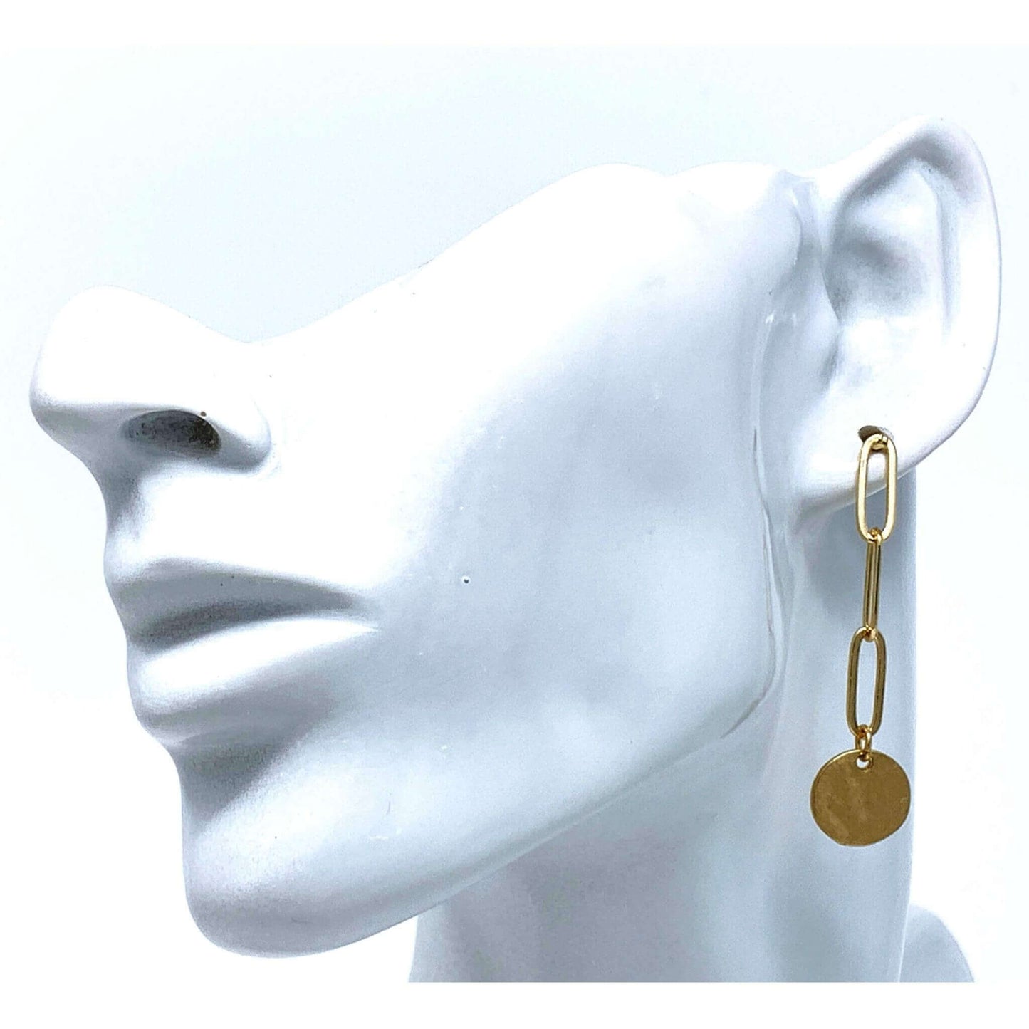 Gold Paperclip Earrings