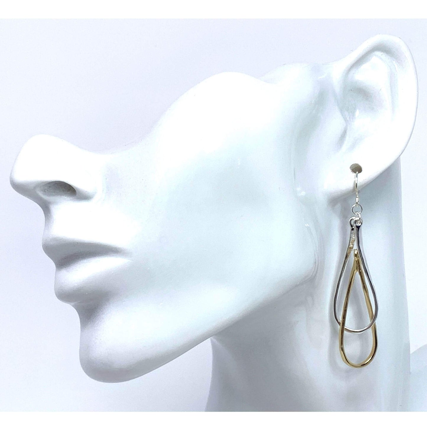 Double Hoop Teardrop Earrings