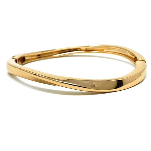 Hinged Gold Bangle Bracelet - Fashion Jewelry