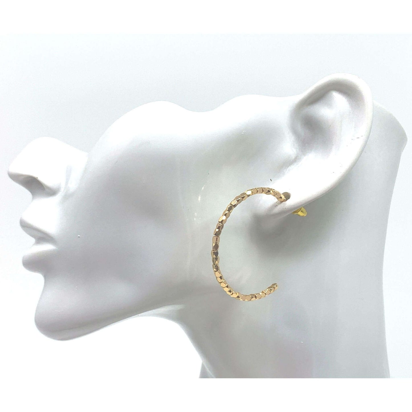 Lightweight Gold Beaded Hoops for Girls