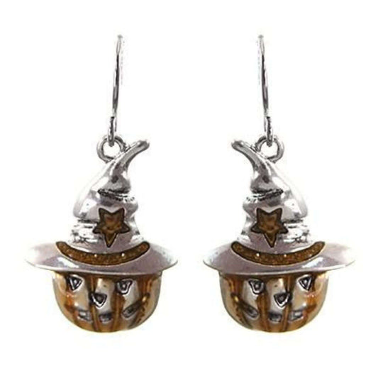 Jack O' Lantern Pumpkin Halloween Earrings