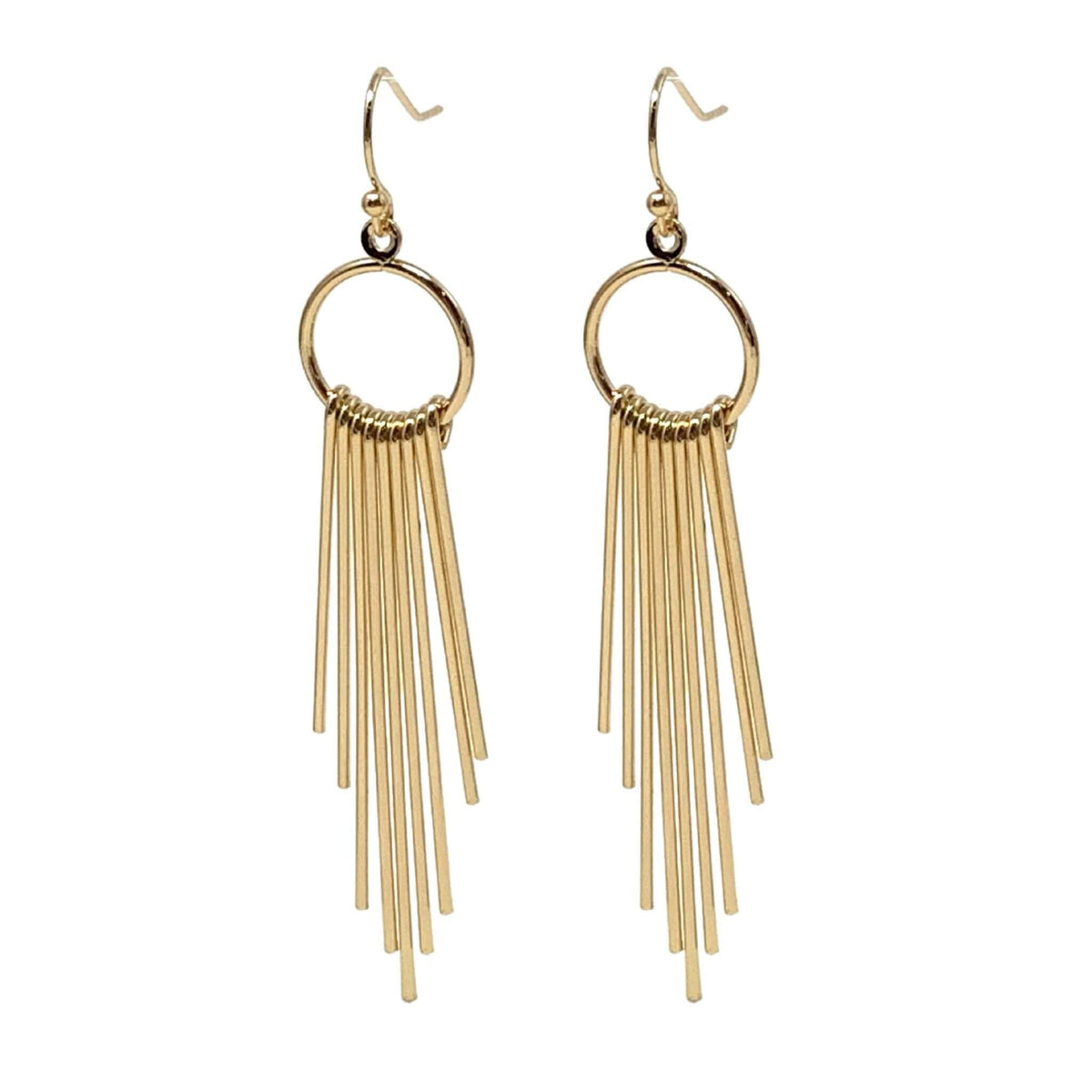 Long Gold Tassel Earrings
