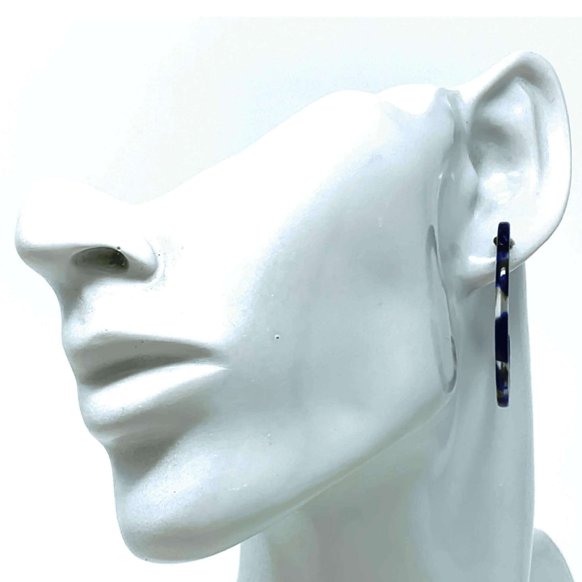 Marbled Resin Blue Earrings - SeaSpray Jewelry