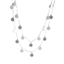 Matte Silver Double Chain Layered Necklace - Fashion Jewelry
