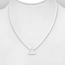 Minimalist Triangle Necklace In Sterling Silver
