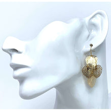 Monstera Earrings Gold
