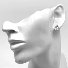 Stud Ocean Wave Earrings In Sterling Silver
