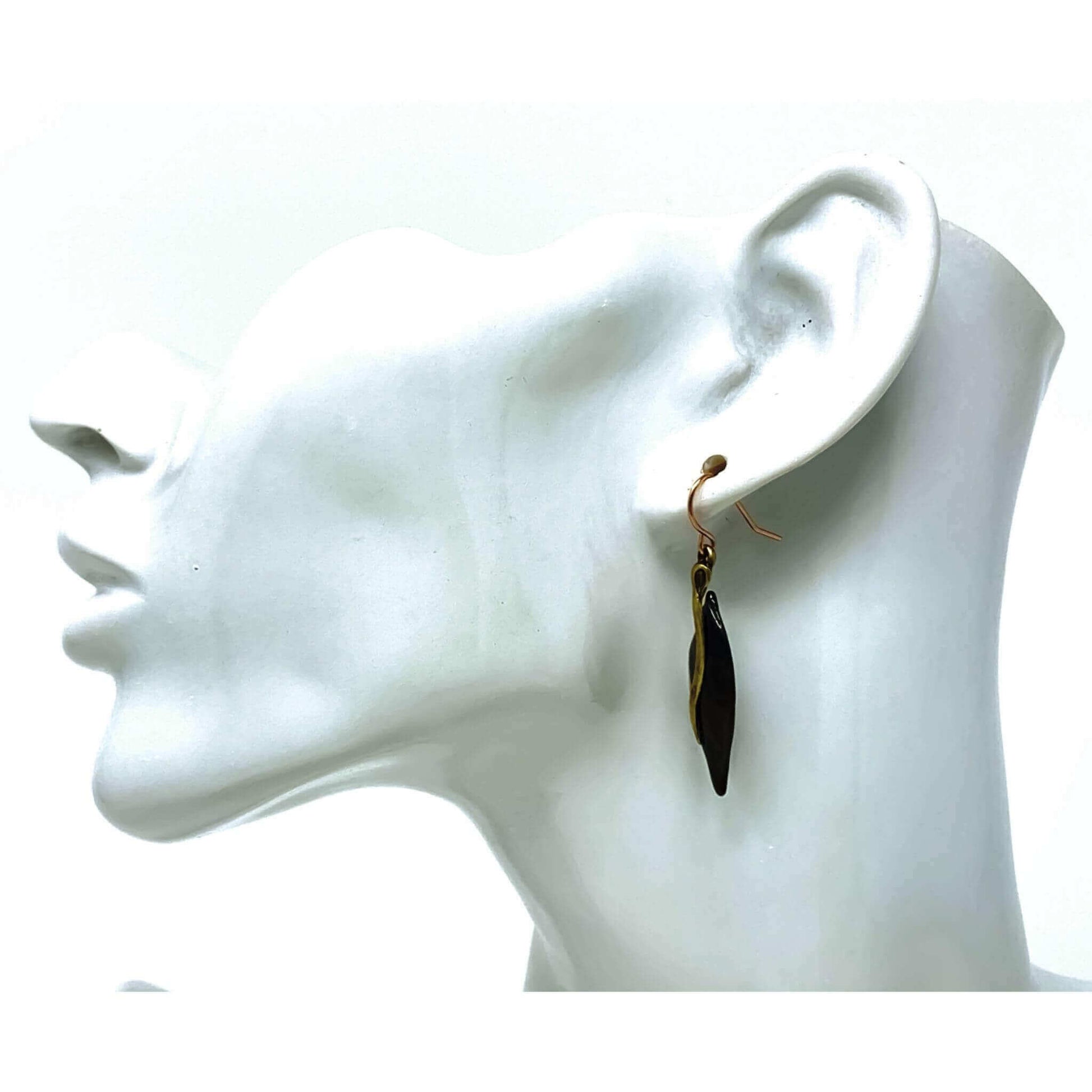 Rustic Leaf Unique Earrings