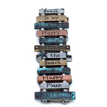 Rustic Patina, Silver And Gold Beach Stretch Bracelet - Fashion Jewelry
