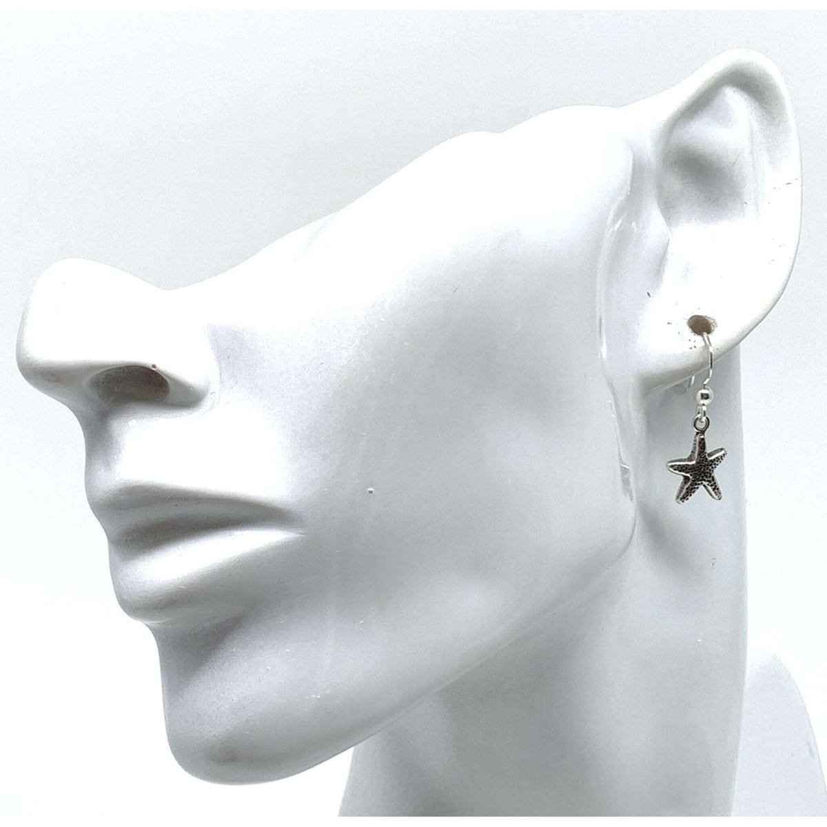 Sea Star Earrings In Oxidized Sterling Silver