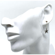 Sea Star Earrings In Oxidized Sterling Silver
