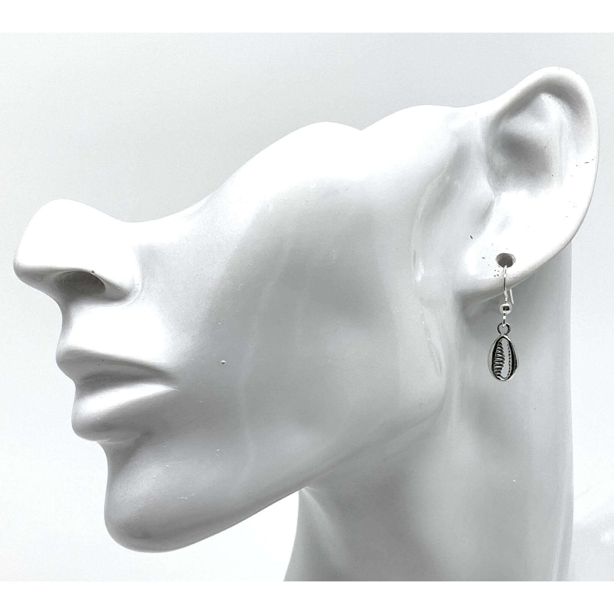 Silver Cowrie Shell Earrings