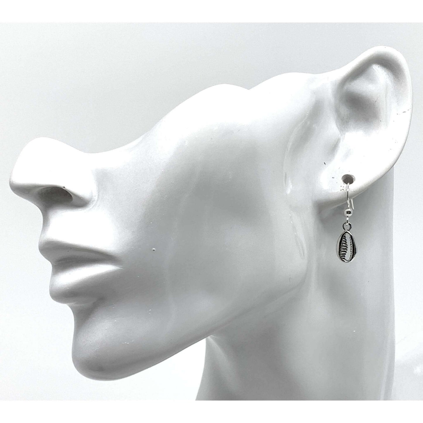 Silver Cowrie Shell Earrings