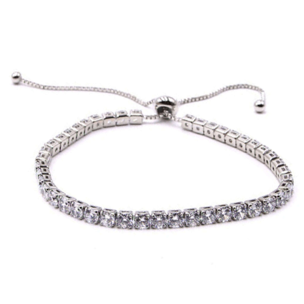 Silver Cubic Zirconia Tennis Bracelet
