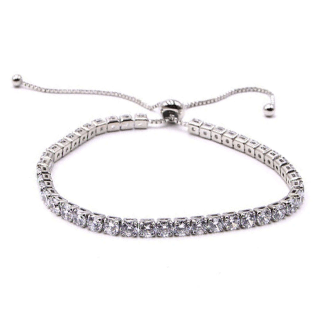 Silver Cubic Zirconia Tennis Bracelet