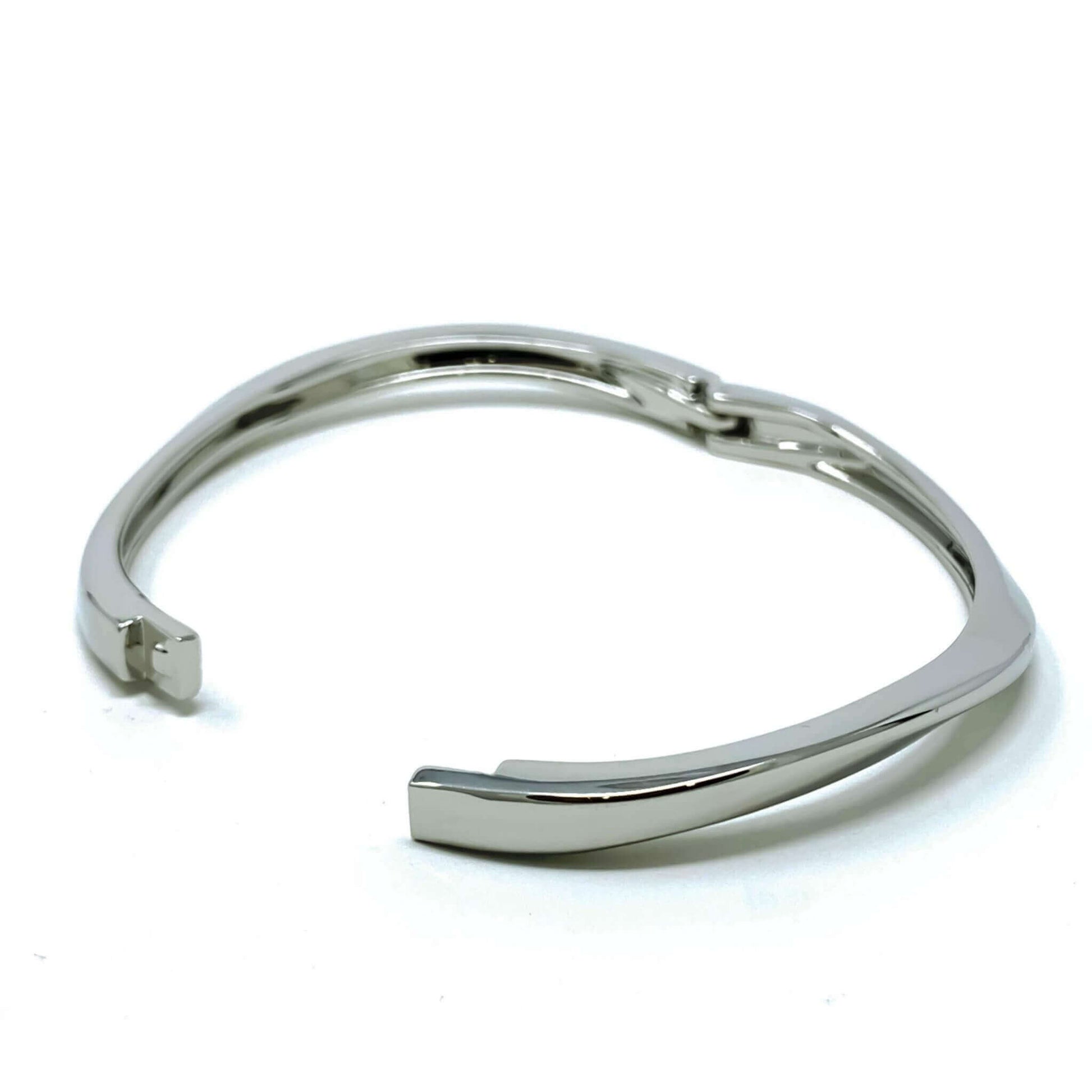 Silver Cuff Hinged Bracelet - Fashion Jewelry