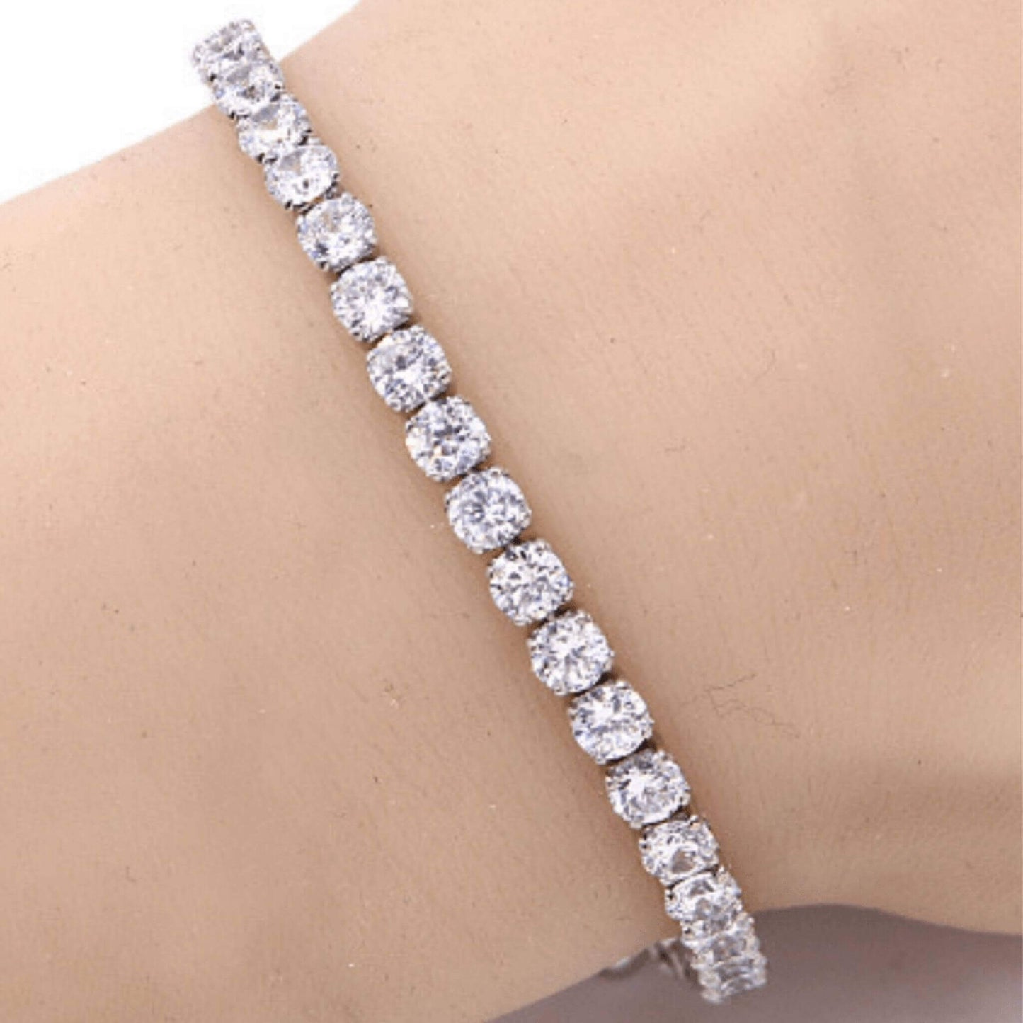 Silver CZ Tennis Bracelet