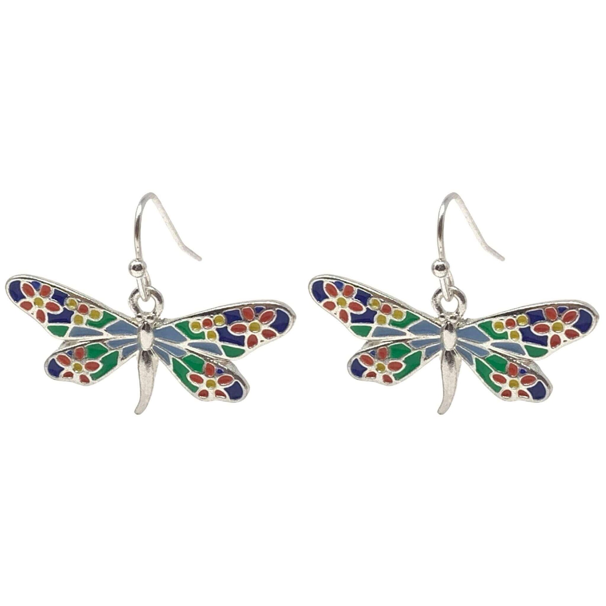 Silver Dragonfly Earrings