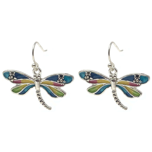 Silver Dragonfly Earrings