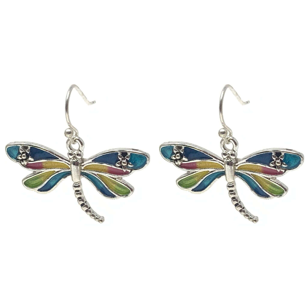 Silver Dragonfly Earrings