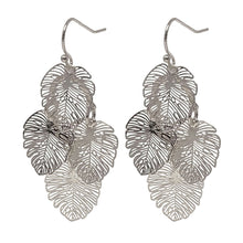 Silver Monstera Earrings
