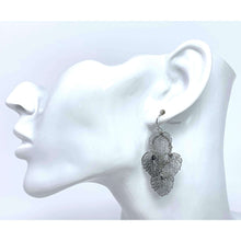 Silver Monstera Leaf Earrings
