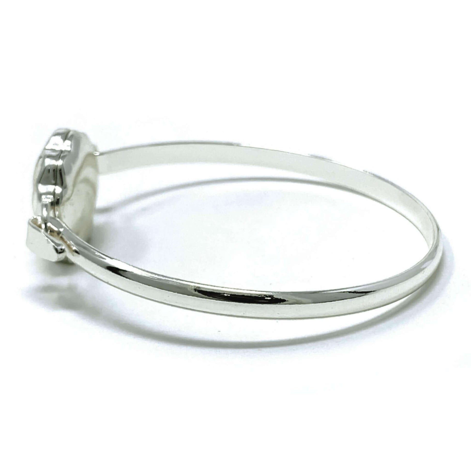 Silver Seashell Sea Glass Bracelet - Costume Jewelry