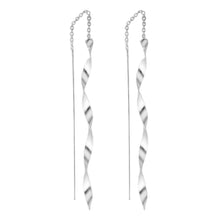 Spiral Twist Threader Earrings In Sterling Silver
