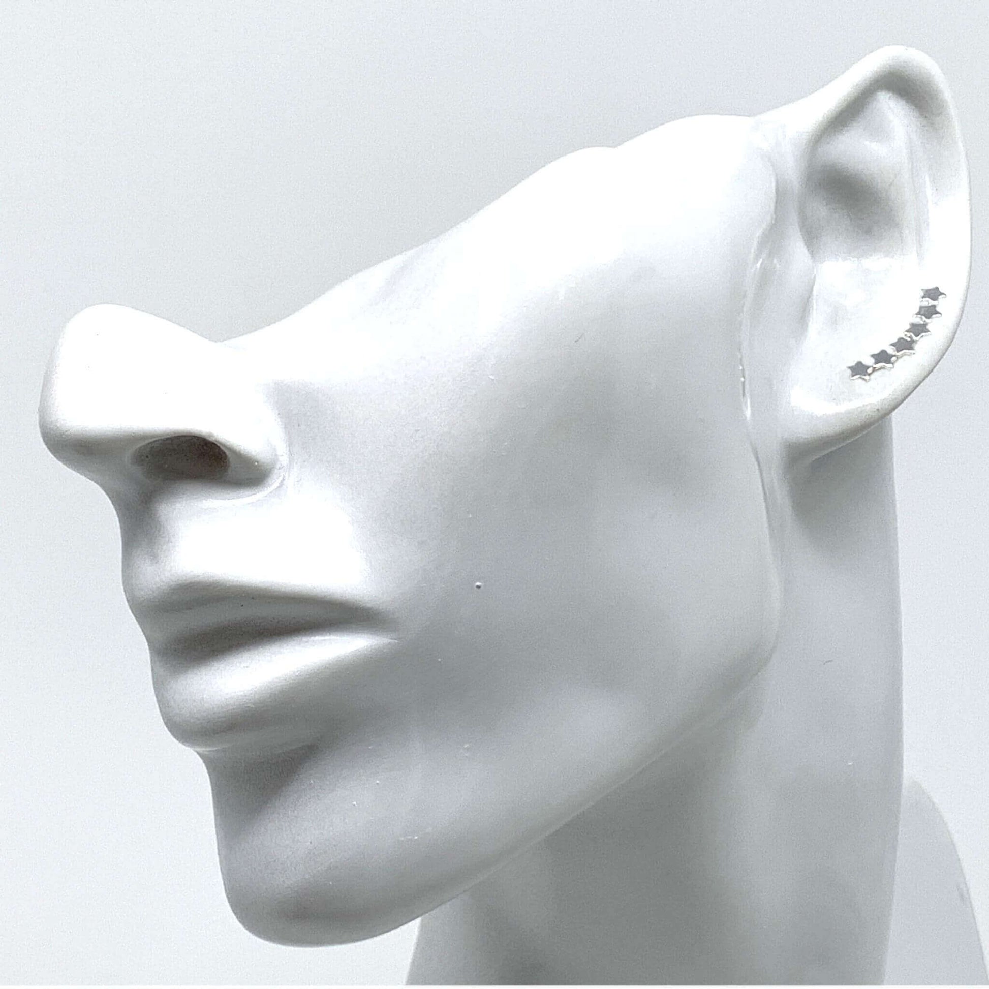 Star Crawler Earrings In Sterling Silver