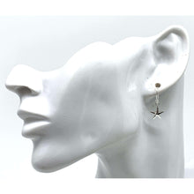 Star Drop Earrings In Sterling Silver
