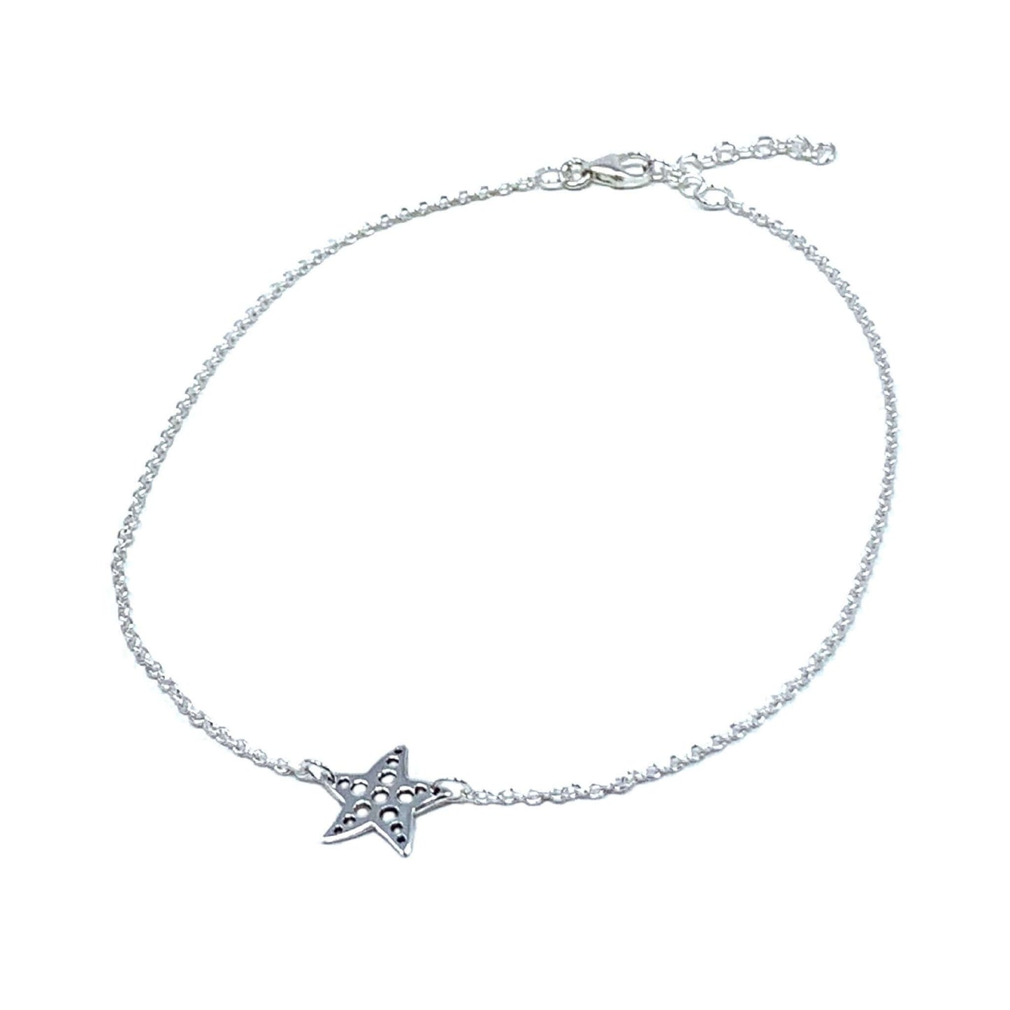 Starfish Anklet In Sterling Silver