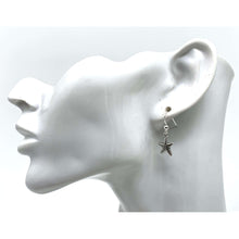 Starfish Dangle Earrings In Oxidized Sterling Silver
