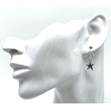 Starfish Drop Earrings In Oxidized Sterling Silver
