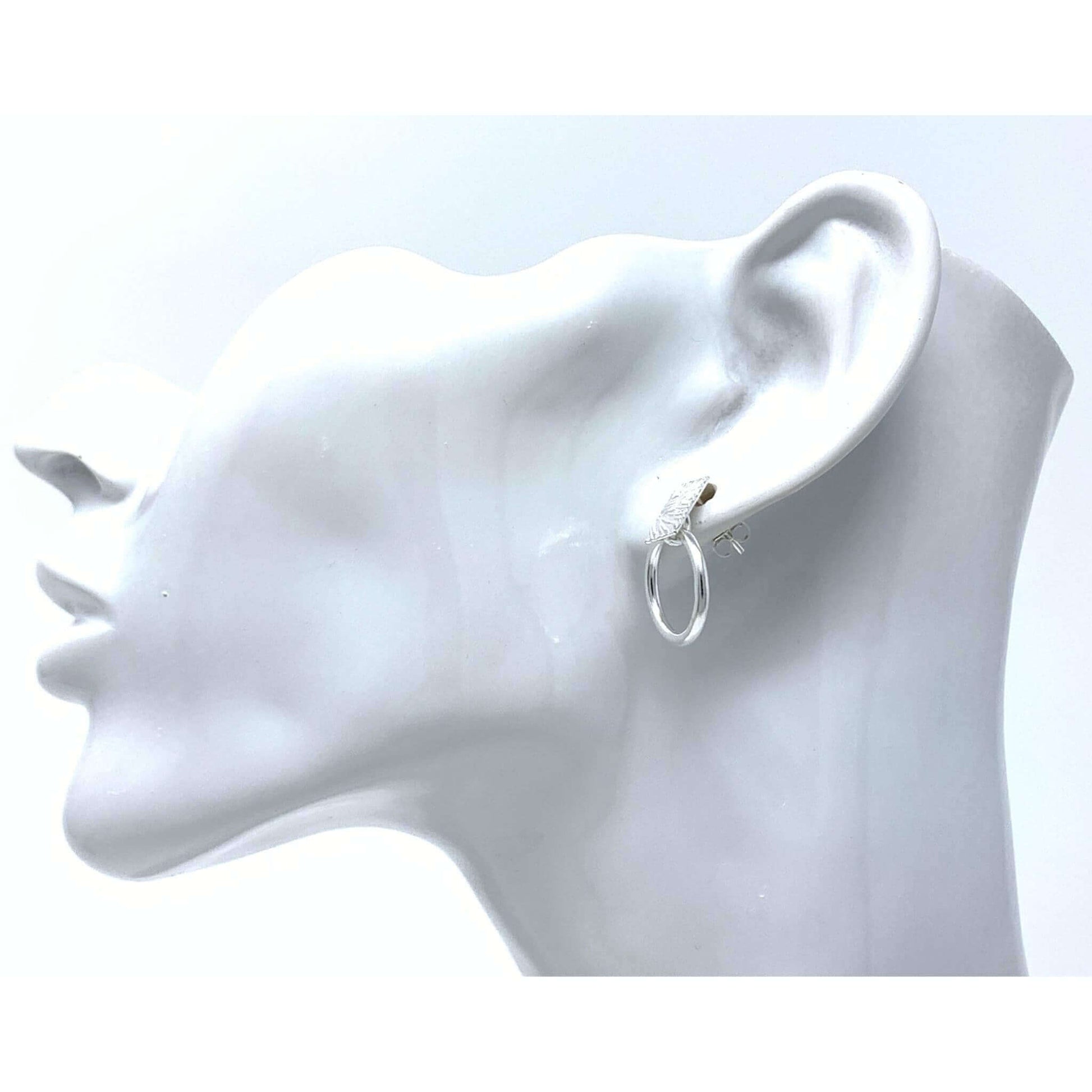 Sterling Silver Bar And Circle Earrings - SeaSpray Jewelry