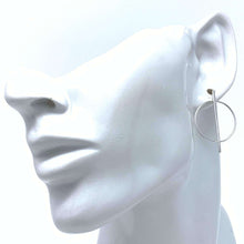 Sterling Silver Circle And Bar Stud Earrings - Drop Earrings
