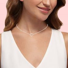 Sterling Silver Circle Choker Necklace
