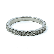 Sterling Silver Clear Cubic Zirconia Eternity Band
