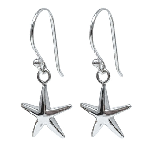 Sterling Silver Dangle Starfish Earrings