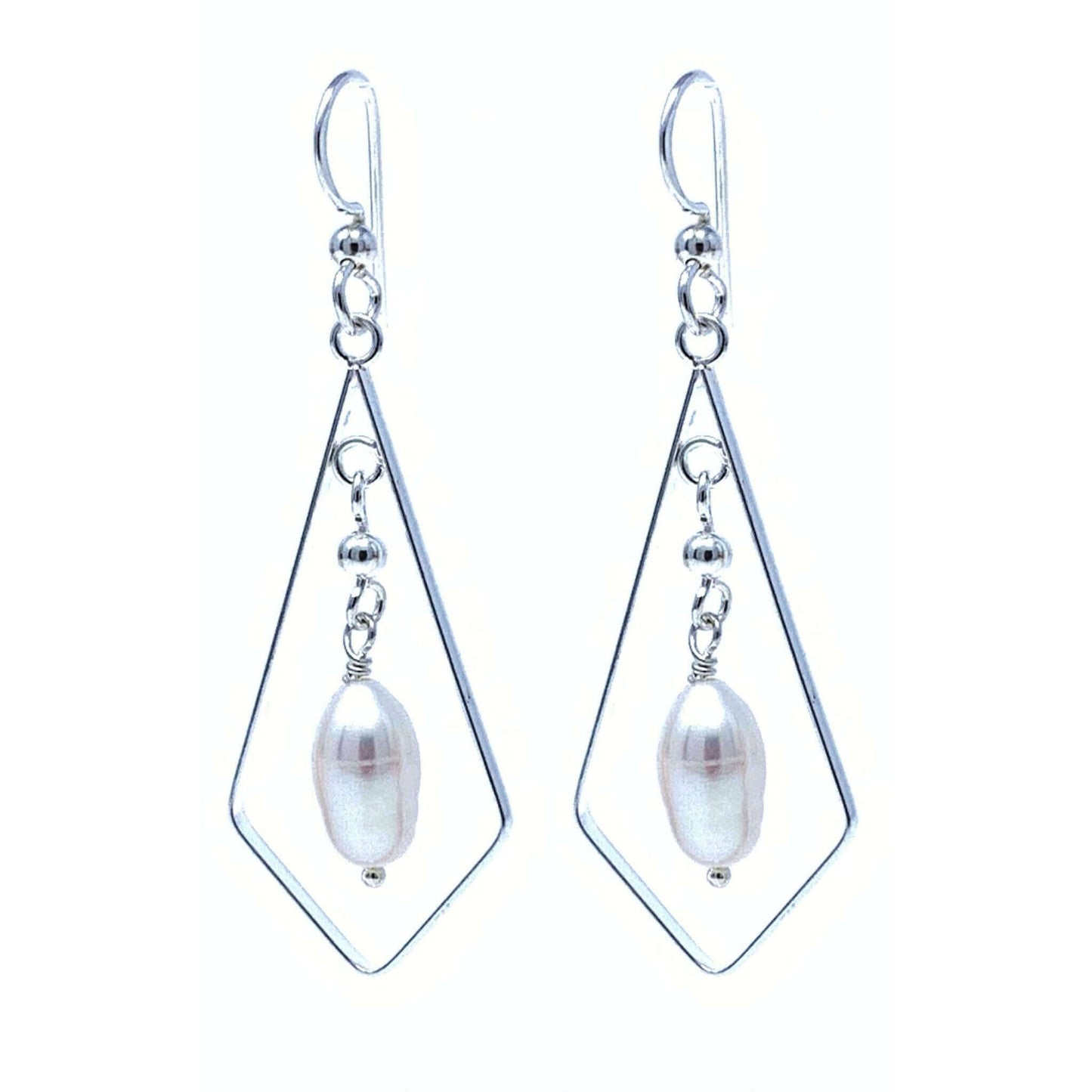 Sterling Silver Freshwater Pearl Drop Earrings