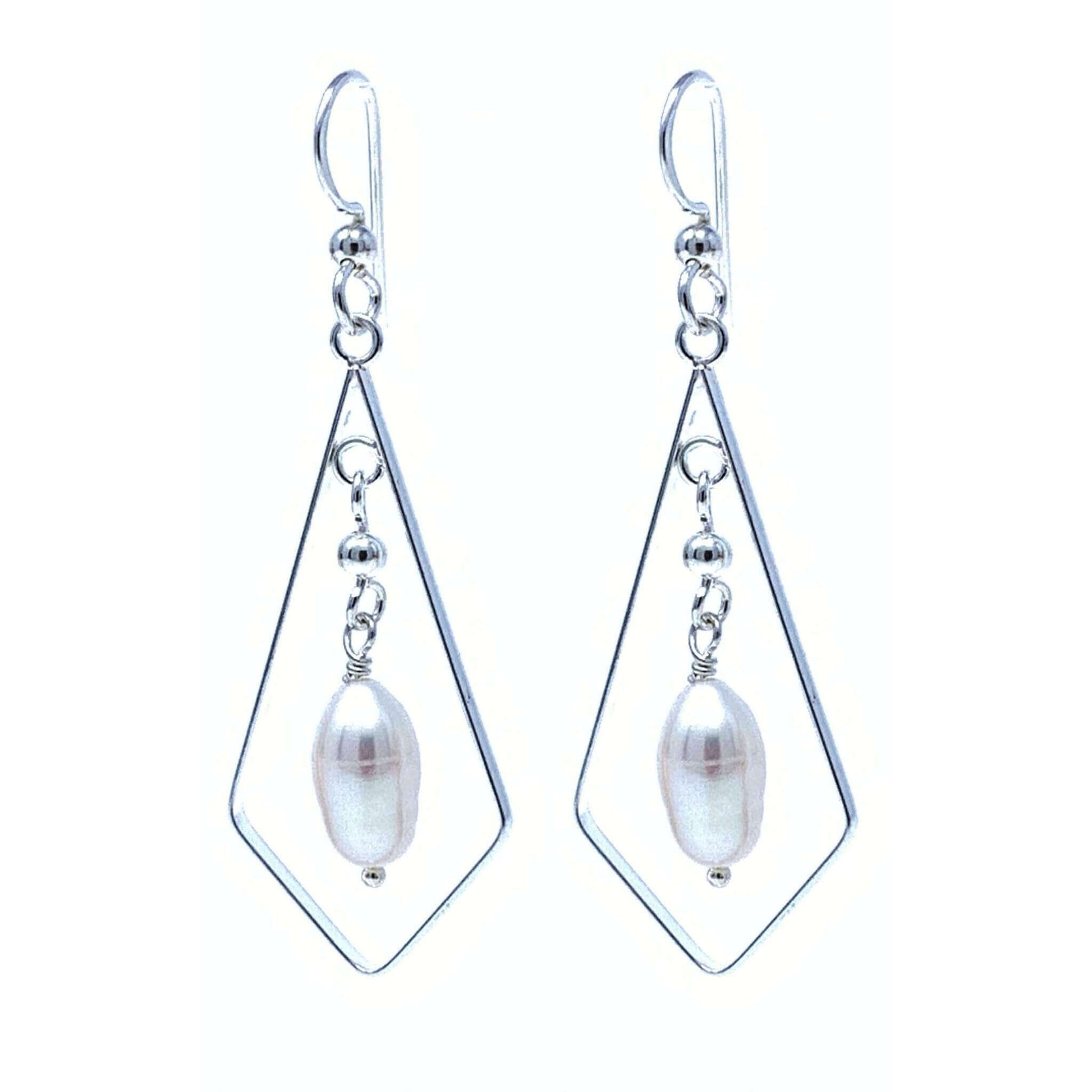 Sterling Silver Freshwater Pearl Drop Earrings