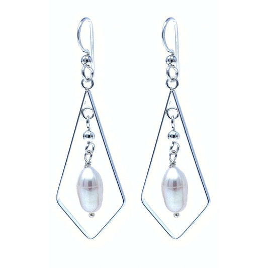 Sterling Silver Freshwater Pearl Drop Earrings