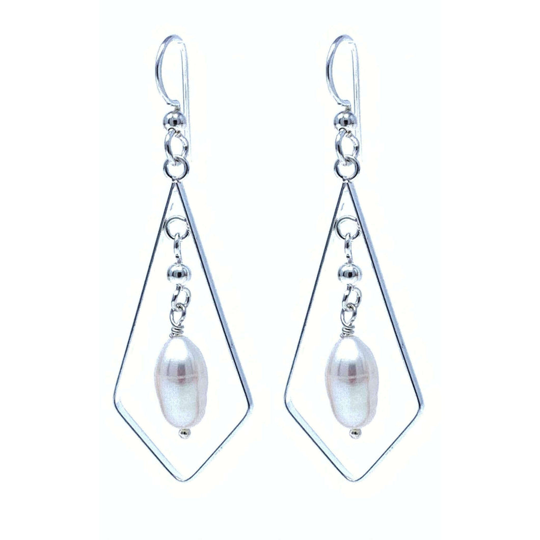 Sterling Silver Freshwater Pearl Drop Earrings