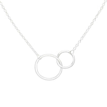 Sterling Silver Interlocking Double Circle Necklace
