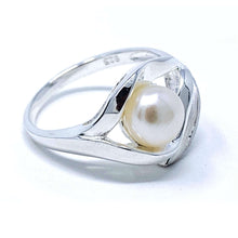 Sterling Silver Leaf Pearl Ring For Women
