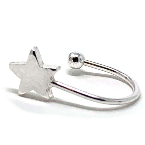 Sterling Silver Star Ear Cuff - Fine Jewelry
