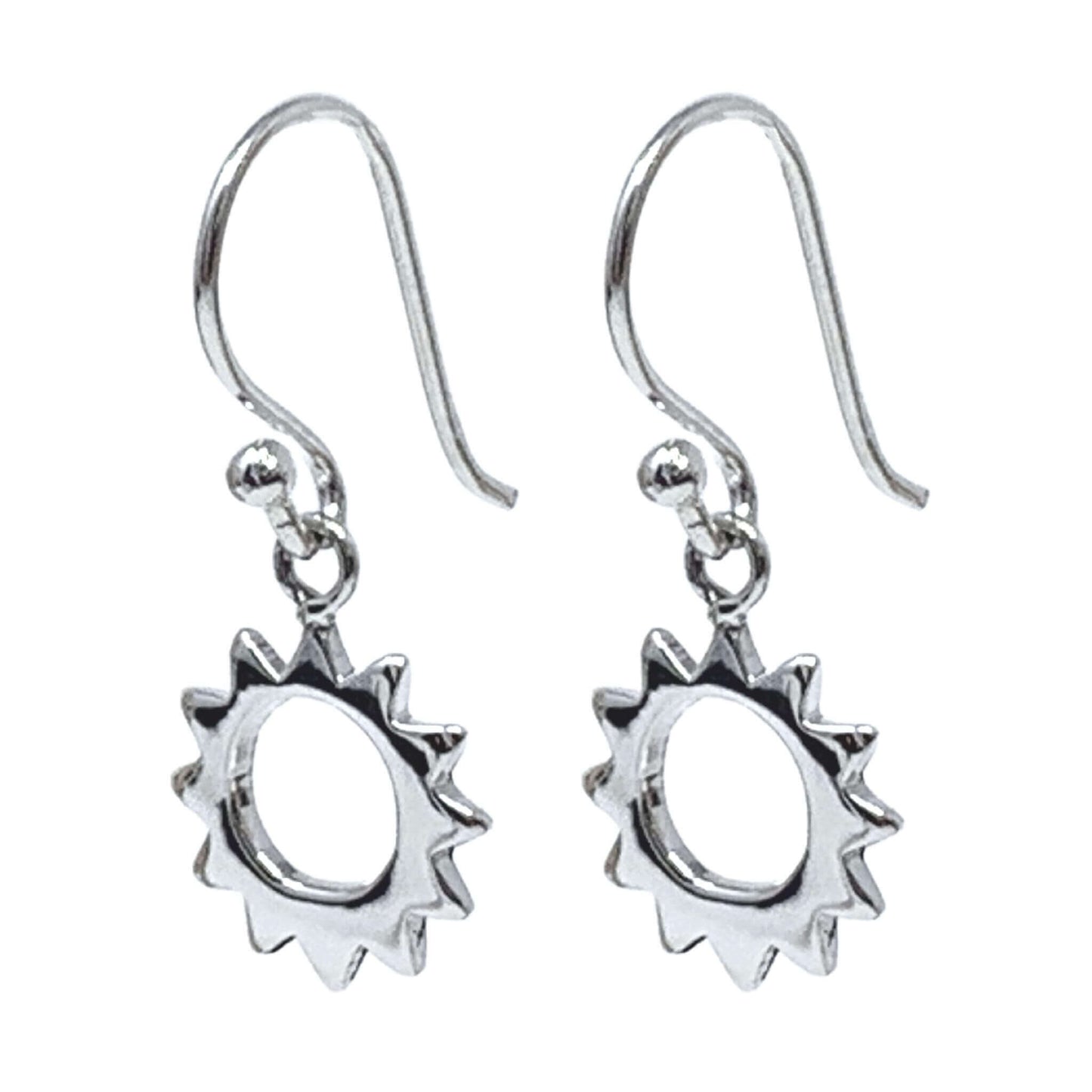 Sterling Silver Sun Earrings