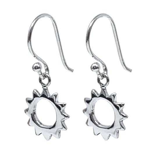Sterling Silver Sun Earrings