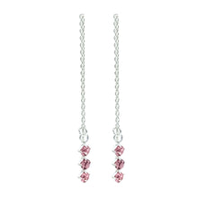 Tourmaline Cubic Zirconia Sterling Silver Threader Earrings
